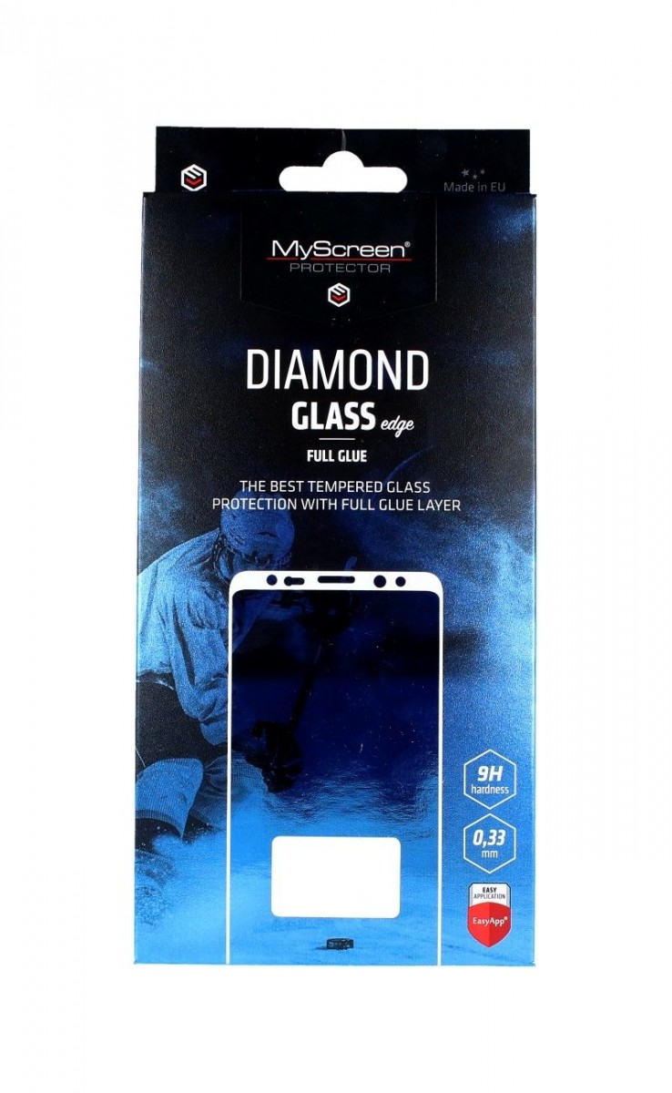 Tvrzené sklo MyScreen na mobil iPhone 12 Pro Max DIAMOND FullGlue černé