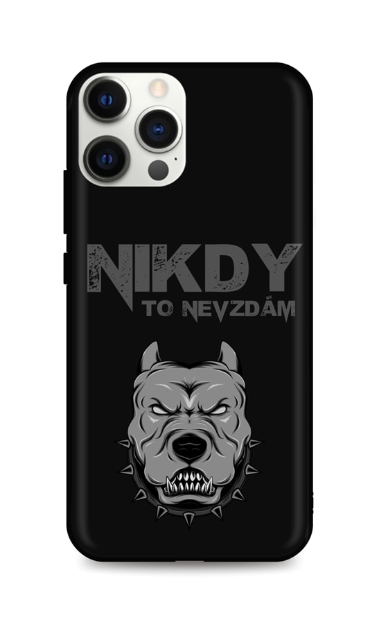 Zadní silikonový kryt DARK na mobil iPhone 12 Pro Max Nikdy to nevzdám