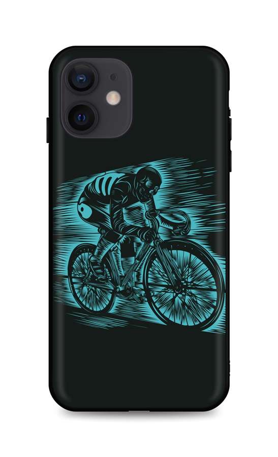 Zadní silikonový kryt DARK na mobil iPhone 12 Speeding