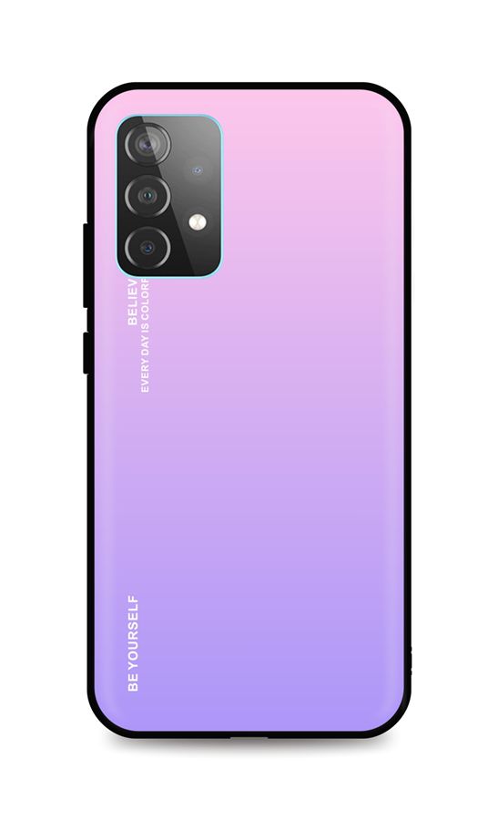 Zadní pevný kryt LUXURY na mobil Samsung A52 duhový růžový