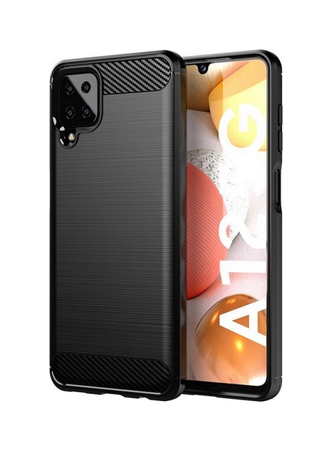Zadní silikonový kryt na mobil Samsung A12 černý