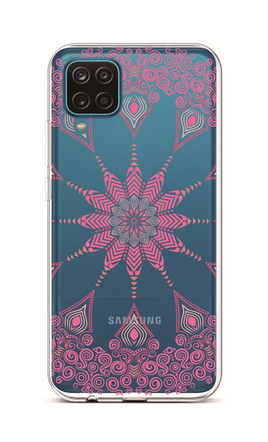 Zadní silikonový kryt na mobil Samsung A12 Pink Mandala