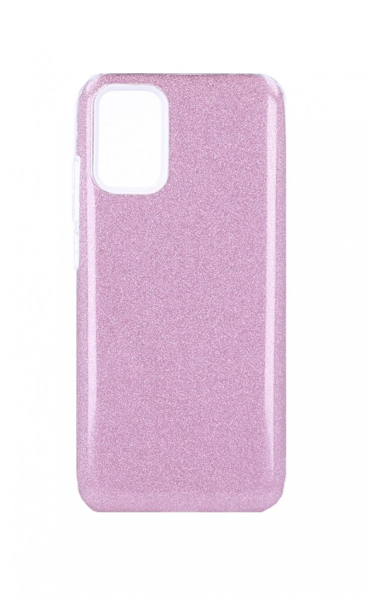 Zadní pevný kryt Forcell na mobil Samsung A02s glitter růžový