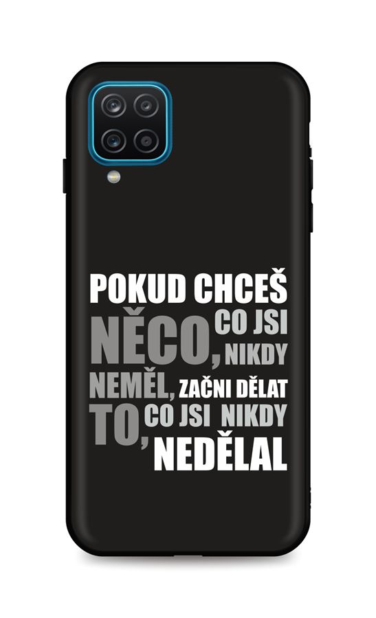 Zadní silikonový kryt DARK na mobil Samsung A12 Moto