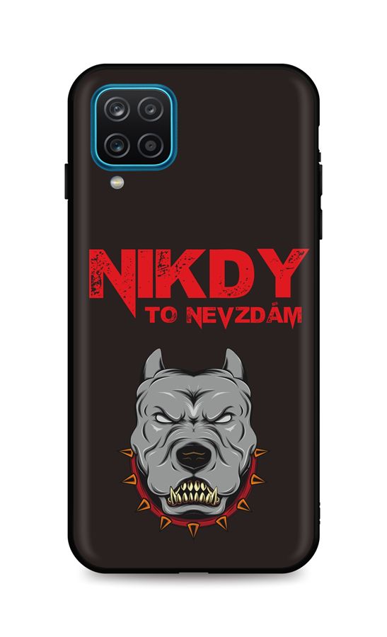 Zadní silikonový kryt DARK na mobil Samsung A12 Nikdy to nevzdám