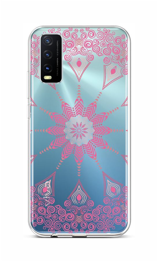 Zadní silikonový kryt na mobil Vivo Y20s Pink Mandala