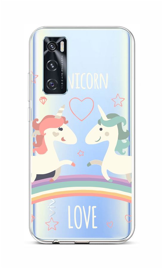 Zadní silikonový kryt na mobil Vivo Y70 Unicorn Love