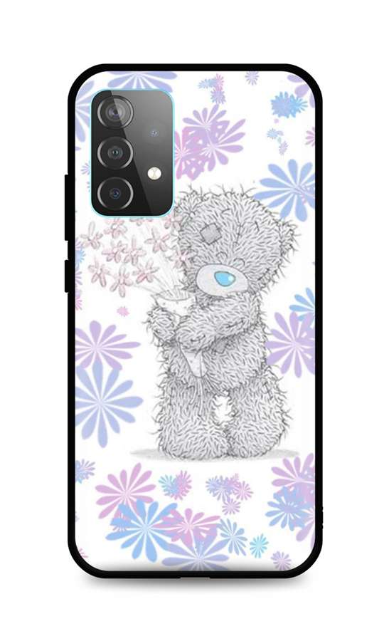 Zadní silikonový kryt DARK na mobil Samsung A52 Floral Teddy