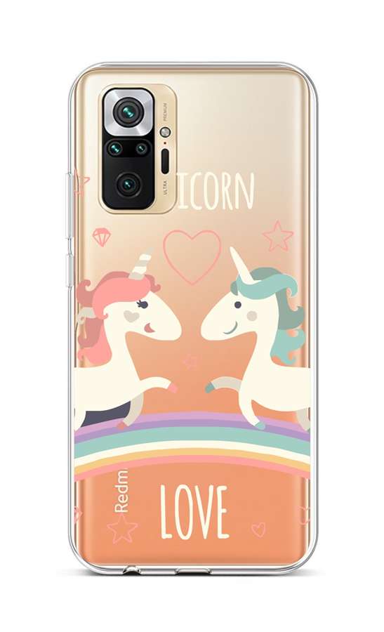 Zadní silikonový kryt na mobil Xiaomi Redmi Note 10 Pro Unicorn Love
