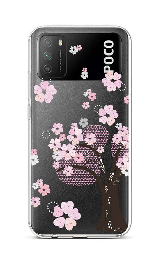 Zadní silikonový kryt na mobil Xiaomi Poco M3 Cherry Tree