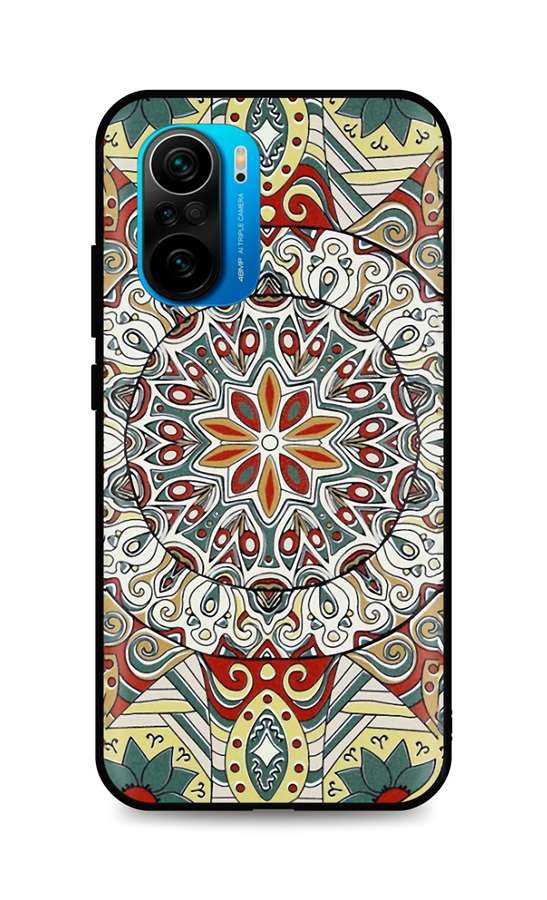 Zadní 3D silikonový kryt na mobil Xiaomi Poco F3 Barevná mandala