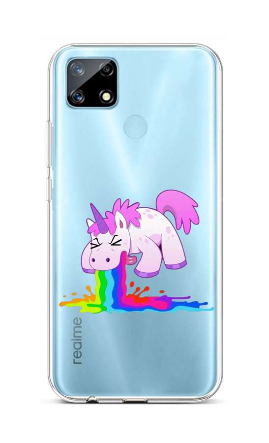 Zadní silikonový kryt na mobil Realme 7i Rainbow Splash