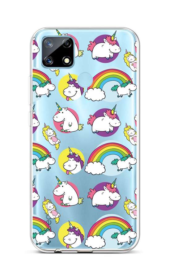 Zadní silikonový kryt na mobil Realme 7i Chunky Unicorns