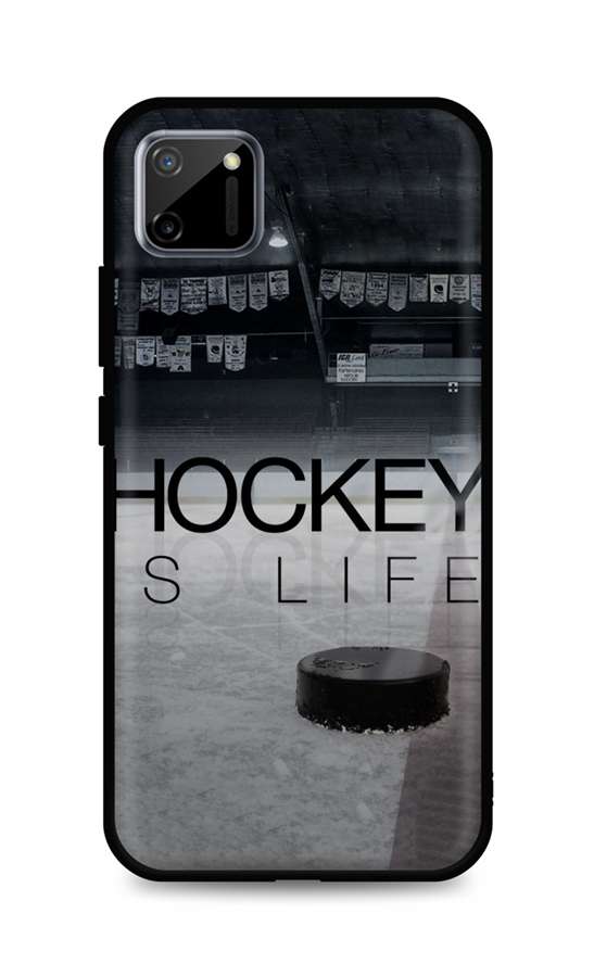 Zadní silikonový kryt DARK na mobil Realme C11 Hockey Is Life