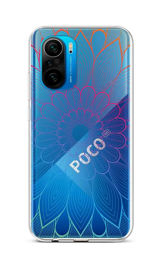 Zadní silikonový kryt na mobil Xiaomi Poco F3 Rainbow Mandala