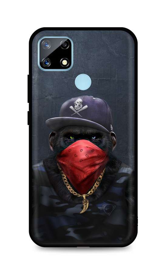 Zadní silikonový kryt DARK na mobil Realme 7i Monkey Gangster