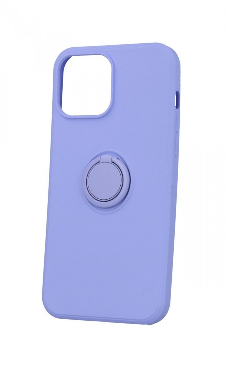Zadní silikonový kryt RING na mobil iPhone 13 Pro Max fialový