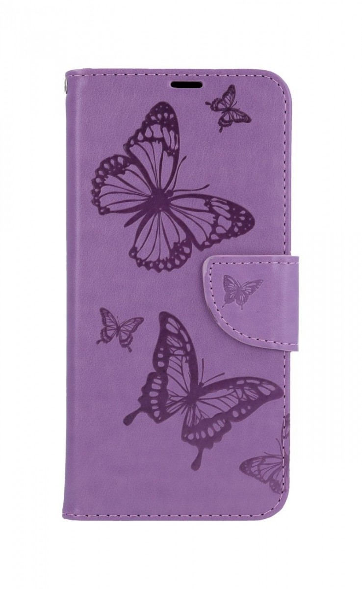 Knížkové pouzdro na mobil Xiaomi Redmi Note 8T Butterfly fialové