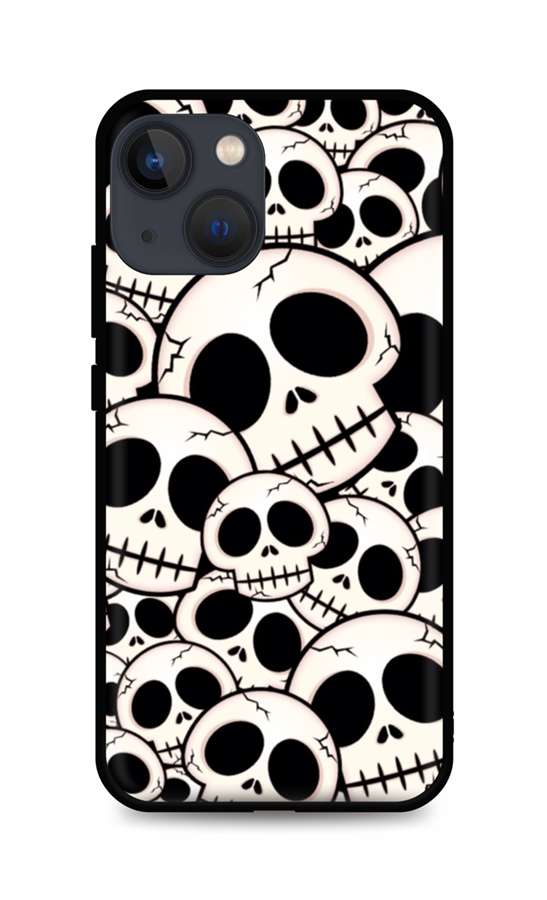 Zadní pevný kryt LUXURY na mobil iPhone 13 mini Skulls