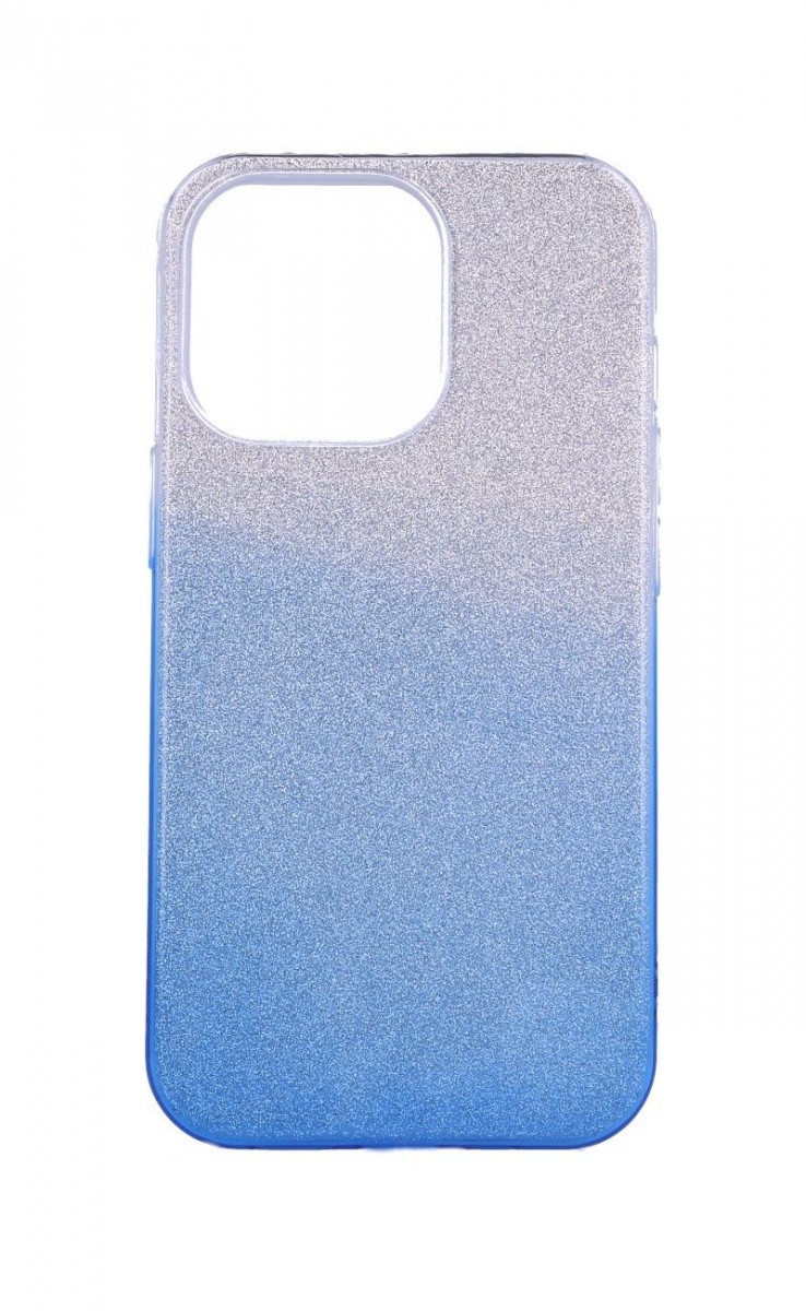 Zadní pevný kryt na mobil iPhone 13 Pro glitter stříbrno-modrý