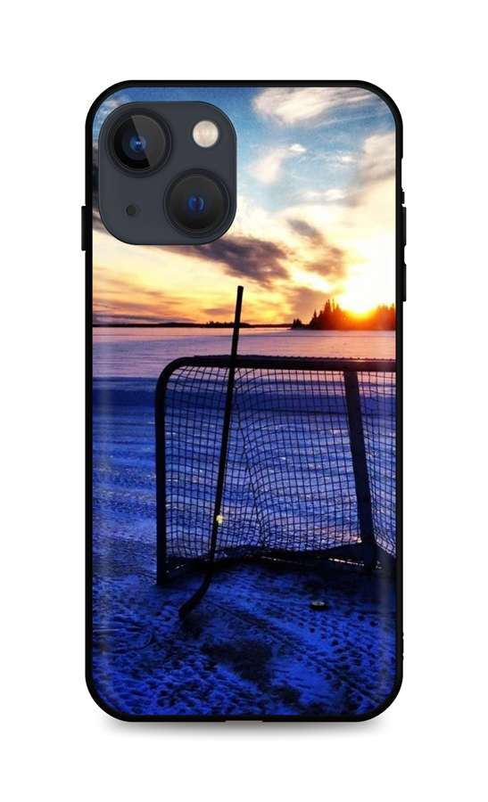 Zadní silikonový kryt TopQ DARK na mobil iPhone 13 Hockey Sunset