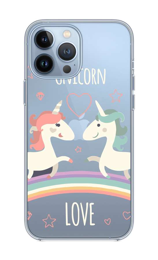 Zadní silikonový kryt TopQ na mobil iPhone 13 Pro Max Unicorn Love