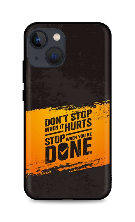 Zadní silikonový kryt TopQ DARK na mobil iPhone 13 mini Don't Stop
