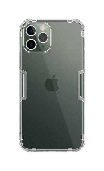 Zadní silikonový kryt Nillkin na mobil iPhone 12 Pro Max průhledný
