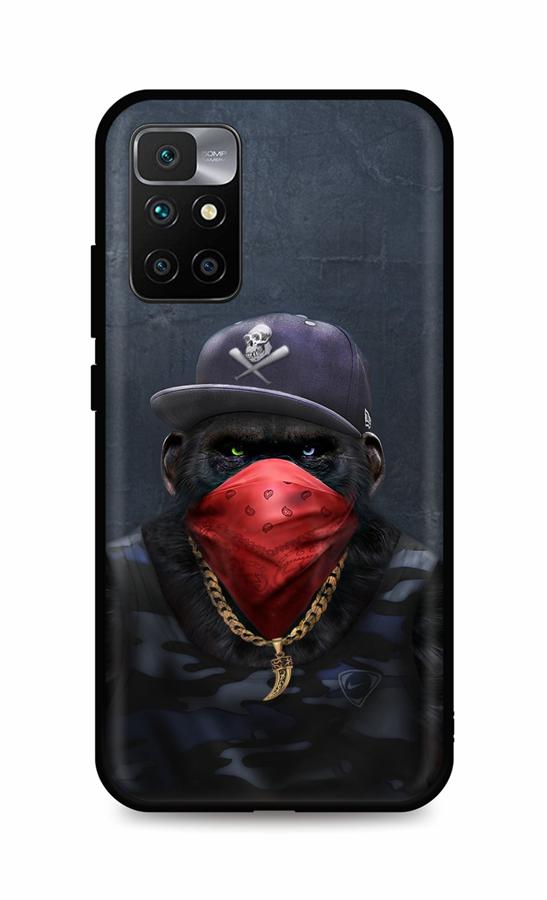 Zadní silikonový kryt TopQ DARK na mobil Xiaomi Redmi 10 Monkey Gangster