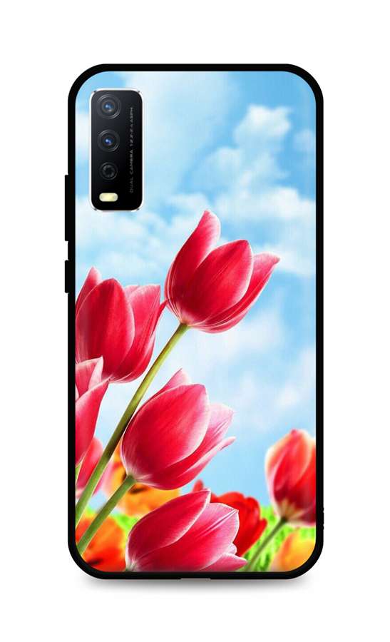 Zadní silikonový kryt TopQ DARK na mobil Vivo Y11s Tulips
