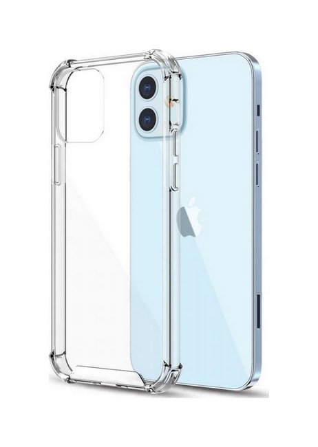 Ultratenký silikonový kryt TopQ Shock na mobil iPhone 12 0,5 mm průhledný