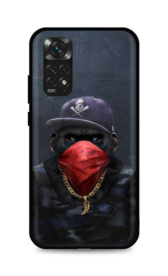 Zadní silikonový kryt TopQ DARK na mobil Xiaomi Redmi Note 11 Monkey Gangster