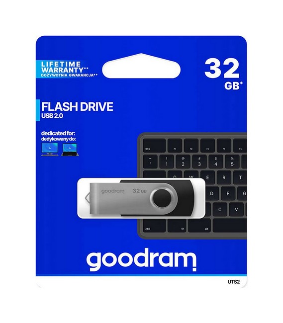 Flash disk značky GOODRAM UTS2 32GB černo-stříbrný