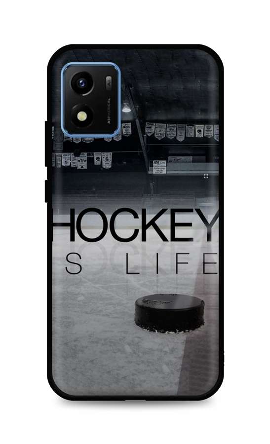 Zadní silikonový kryt TopQ DARK na mobil Vivo Y01 Hockey Is Life
