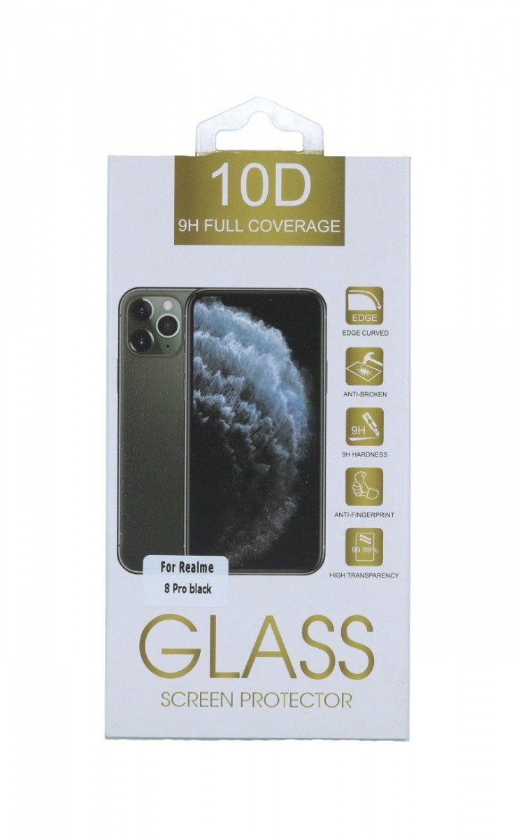 Tvrzené sklo Glass Protector na mobil Realme 8 Pro Full Cover černé