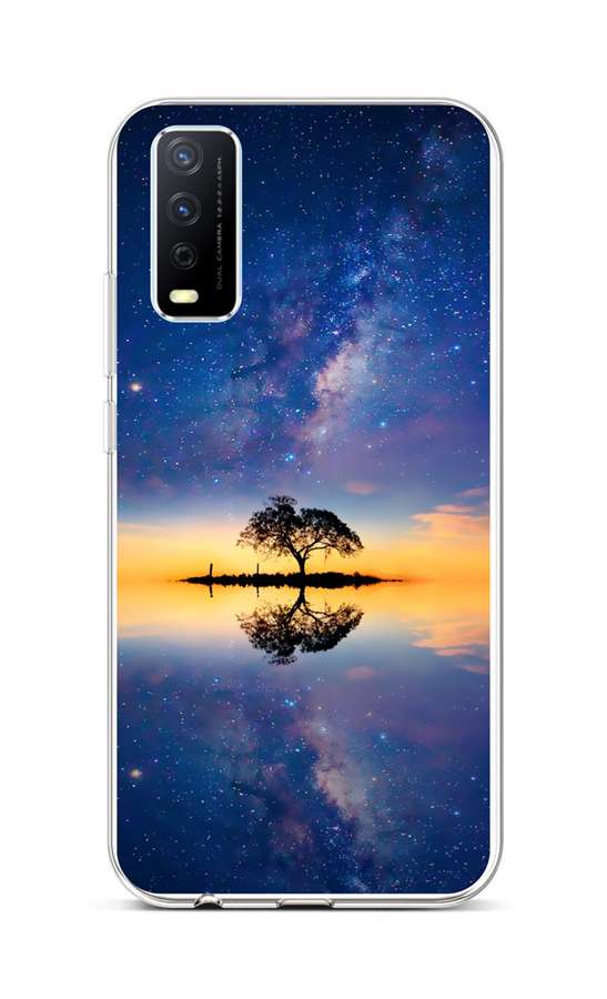 Zadní silikonový kryt TopQ na mobil Vivo Y11s Noční obloha
