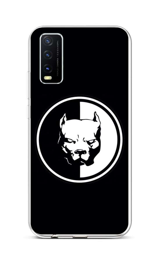Zadní silikonový kryt TopQ na mobil Vivo Y20s Černobílý pitbull