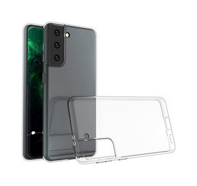 Ultratenký zadní silikonový kryt TopQ na mobil Samsung S21 FE 0,5 mm průhledný
