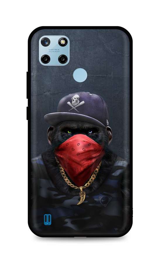 Zadní silikonový kryt TopQ DARK na mobil Realme C25Y Monkey Gangster