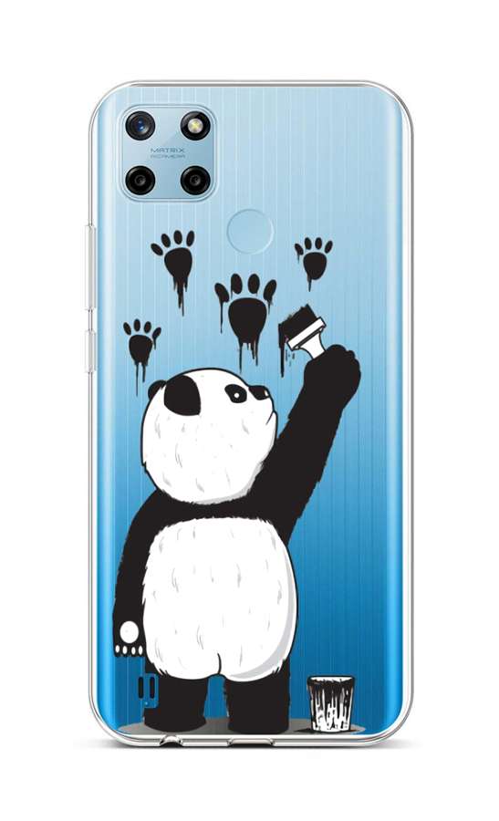 Zadní silikonový kryt TopQ na mobil Realme C25Y Rebel Panda