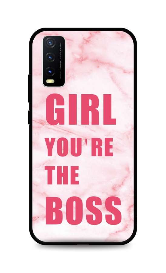 Zadní pevný kryt TopQ LUXURY na mobil Vivo Y20s Girl Boss