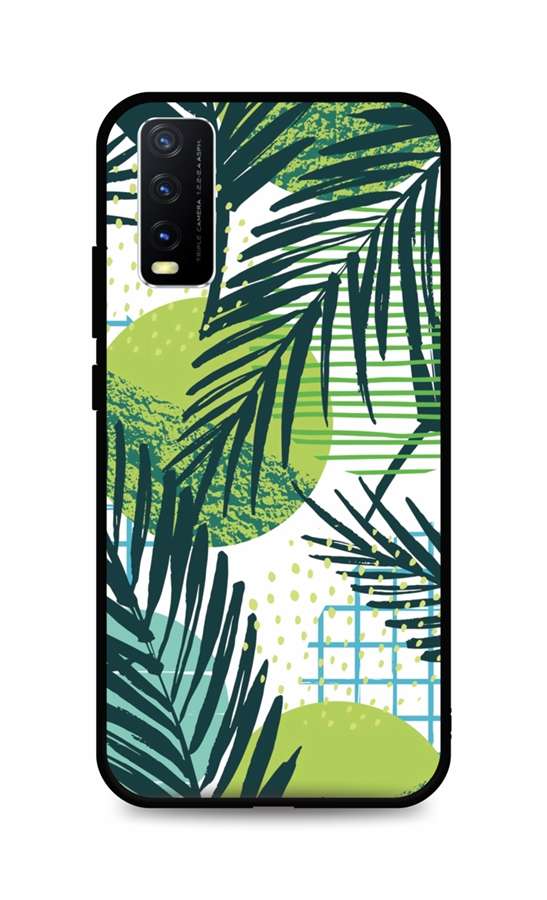 Zadní pevný kryt TopQ LUXURY na mobil Vivo Y20s Green Leaves