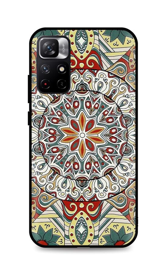 Zadní 3D silikonový kryt TopQ na mobil Xiaomi Poco M4 Pro 5G Barevná mandala