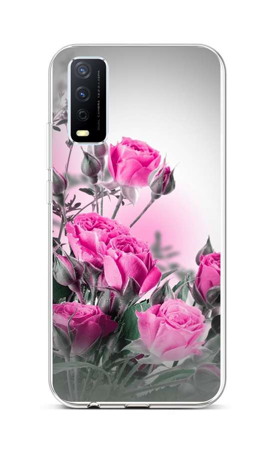 Zadní silikonový kryt TopQ na mobil Vivo Y20s Rozkvetlé růže