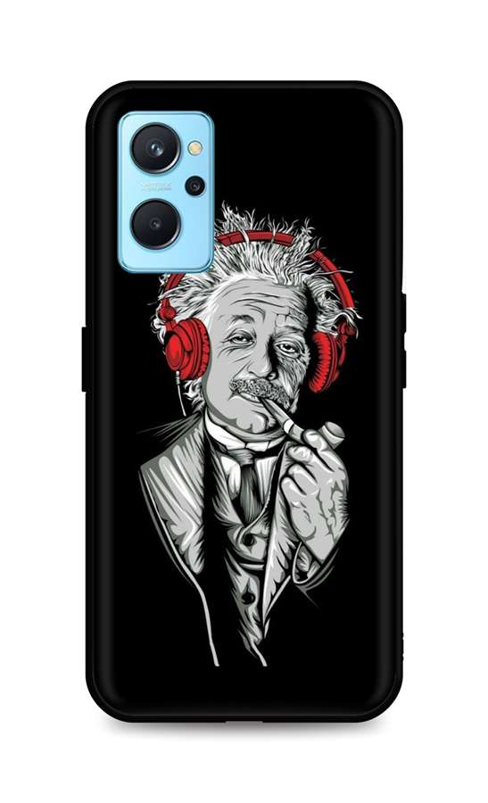Zadní silikonový kryt TopQ DARK na mobil Realme 9i Albert Einstein