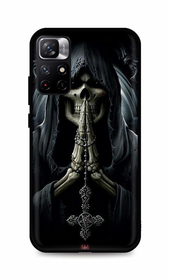 Zadní silikonový kryt TopQ DARK na mobil Xiaomi Poco M4 Pro 5G Grim Reaper