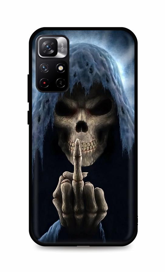 Zadní silikonový kryt TopQ DARK na mobil Xiaomi Poco M4 Pro 5G Fuck Off