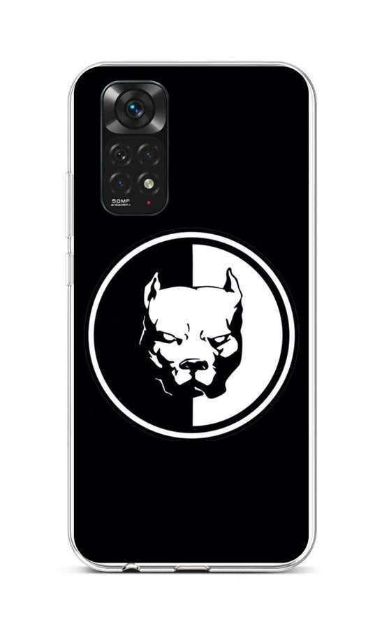 Zadní silikonový kryt TopQ na mobil Xiaomi Redmi Note 11 Černobílý pitbull