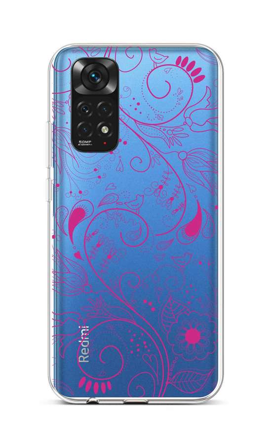 Zadní silikonový kryt TopQ na mobil Xiaomi Redmi Note 11 Pink Ornament