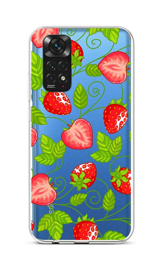 Zadní silikonový kryt TopQ na mobil Xiaomi Redmi Note 11 Strawberries